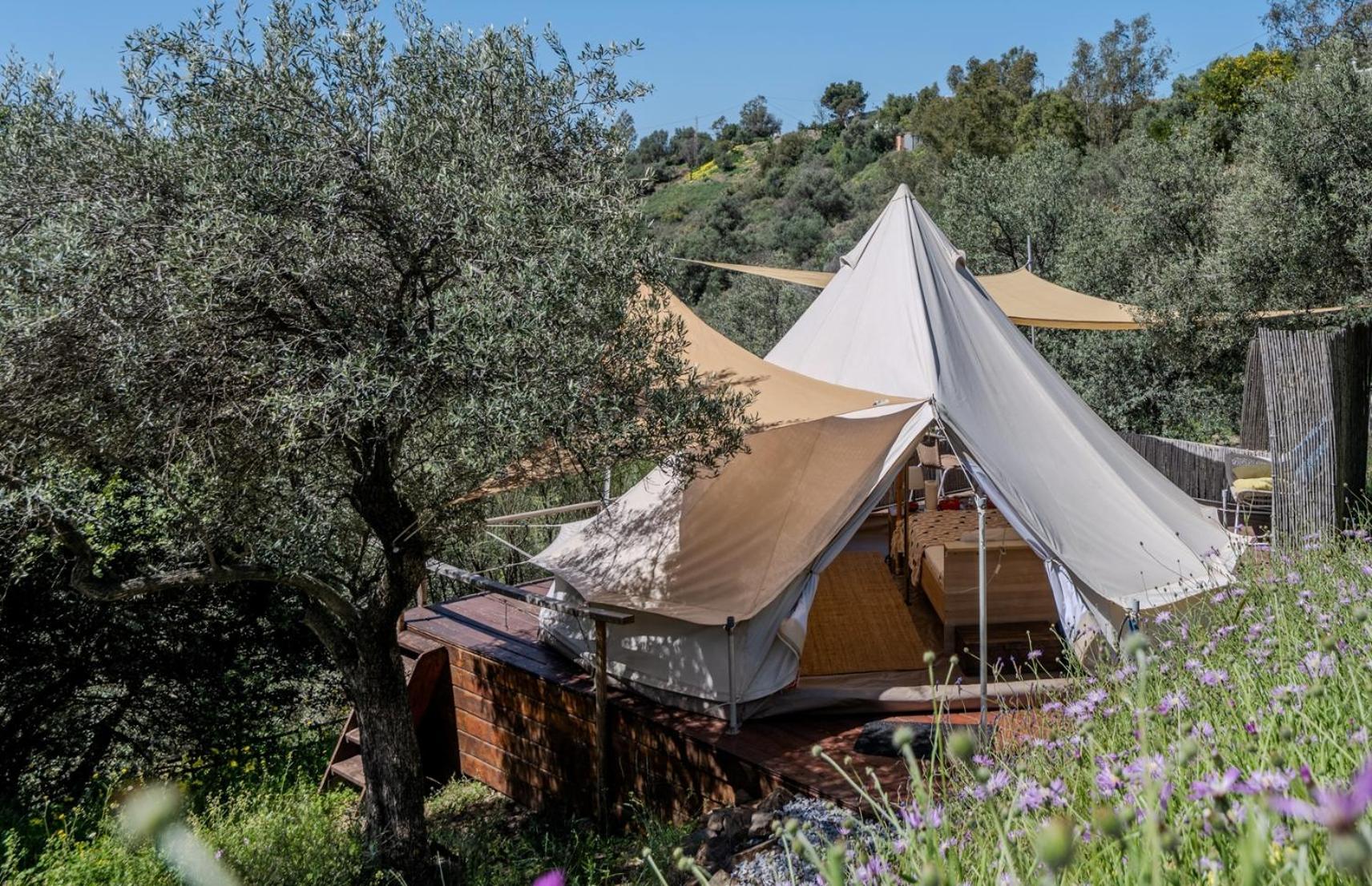 Campo Agave Luxury Tents Sayalonga Екстер'єр фото